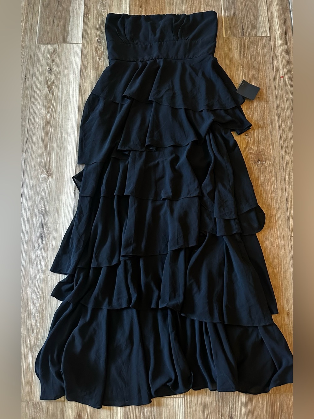 Lulus Strapless Tiered Ruffle Maxi Dress L NWT - Picture 2 of 11